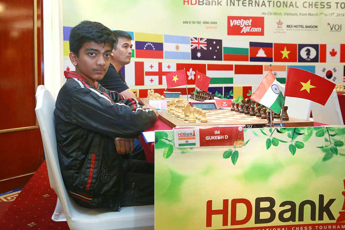 Giải Cờ vua quốc tế HDbank 2019 ván 3: Bất ngờ thú vị: Kỳ thủ 13 tuổi dẫn đầu Giải Cờ vua Quốc tế HDBank 2019