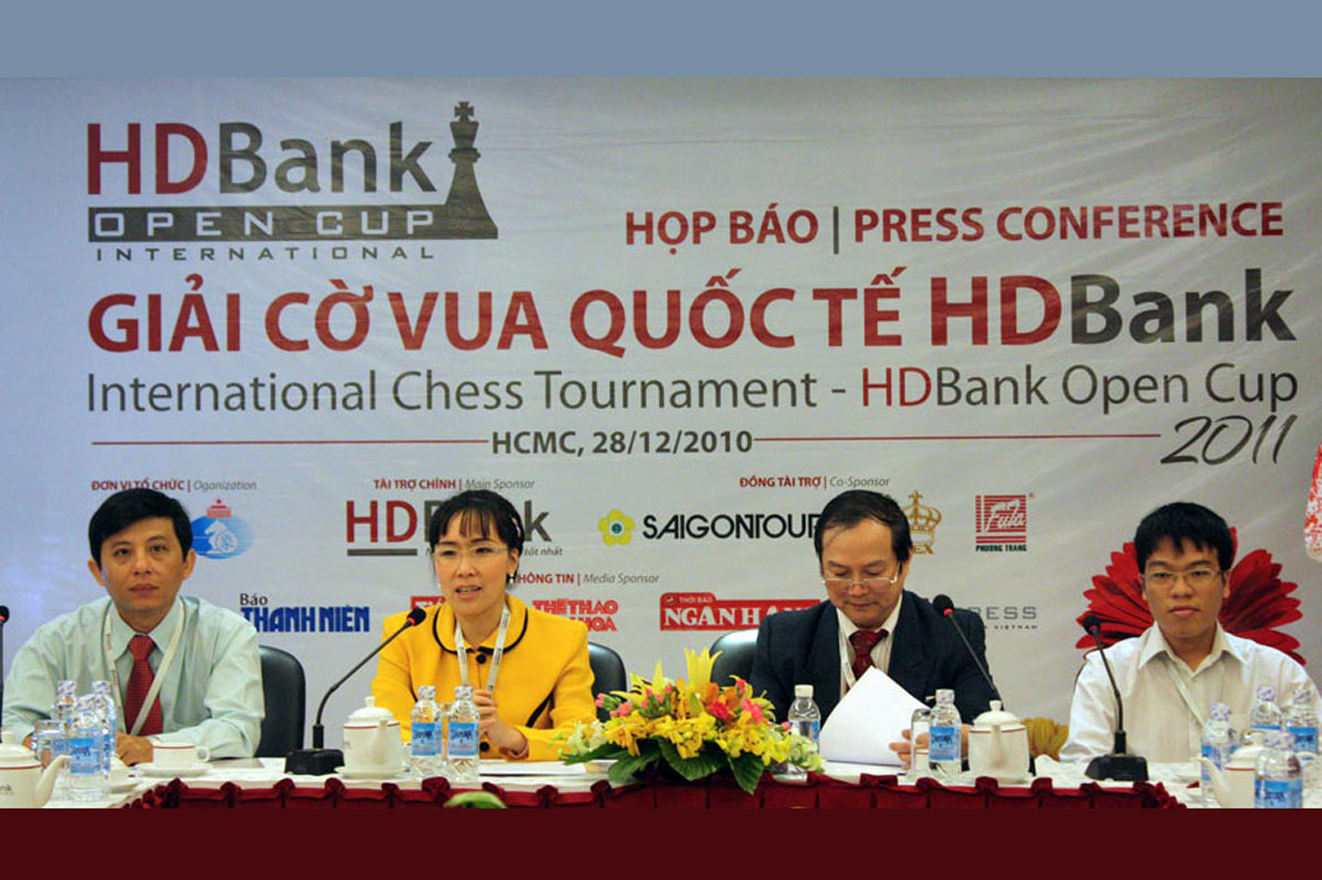 Họp báo Giải cờ vua quốc tế HDBank và tổ chức thi đấu đồng loạt với Lê Quang Liêm