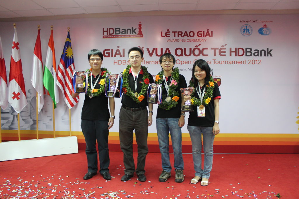 Kết quả xếp hạng giải cờ vua HDBank 2012