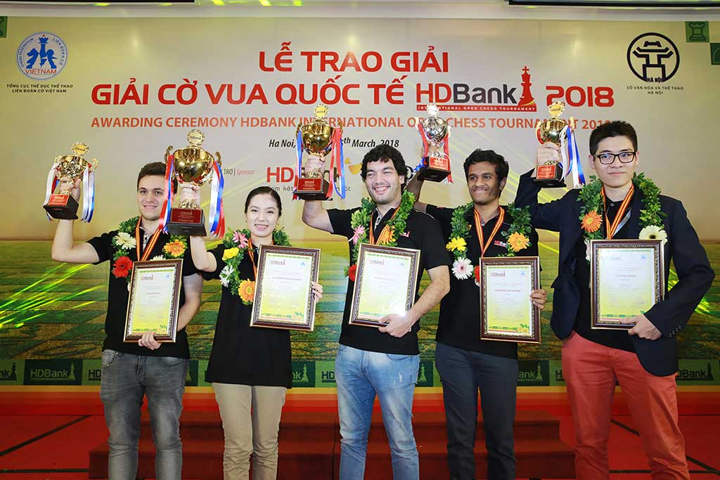 Kết quả xếp hạng giải cờ vua HDBank 2018